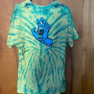 Large santa cruis tie dye shirt